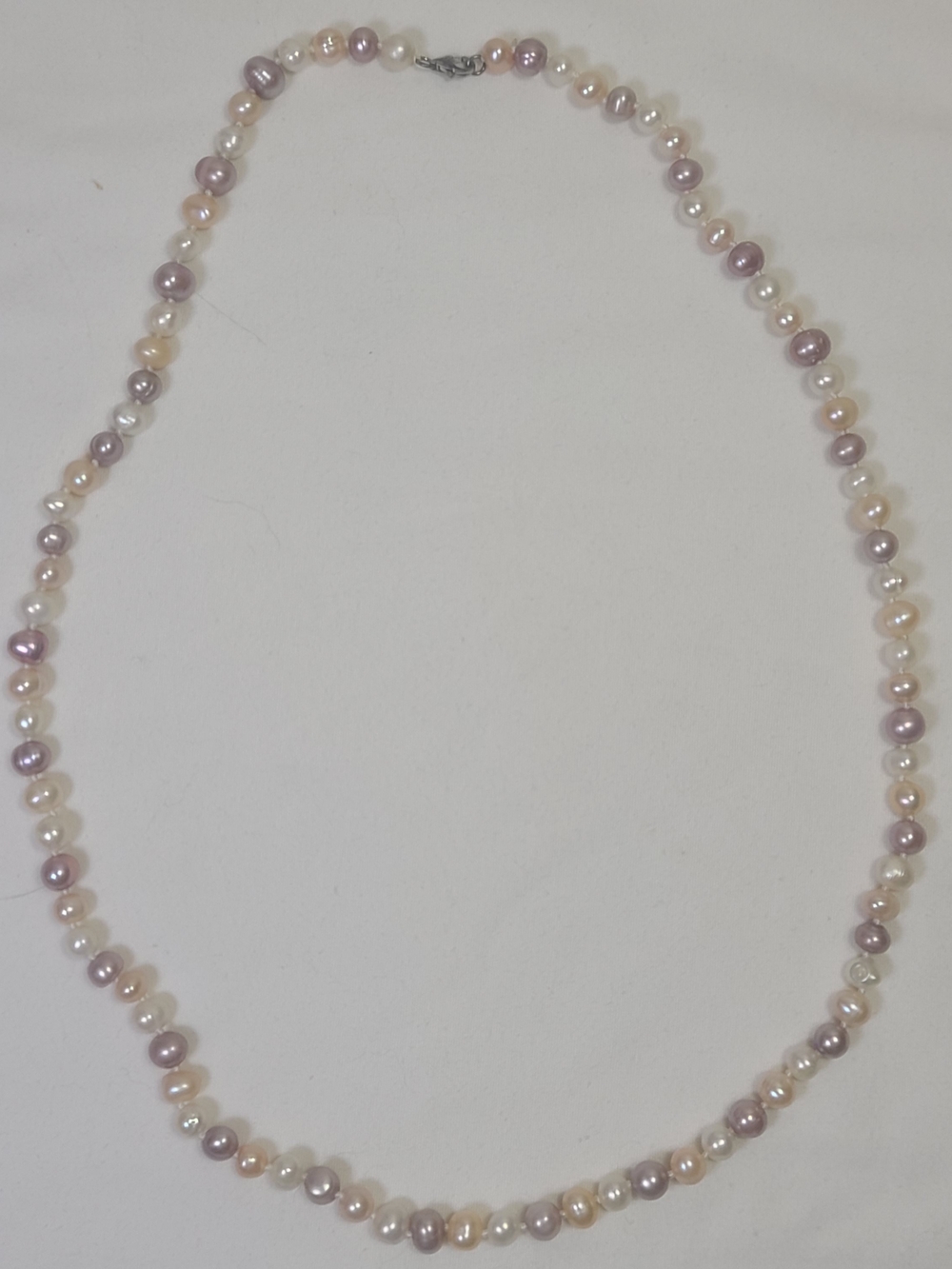 Multicolor Freshwater Cultured Coated Pearls 925 Sterling Clasp Necklace